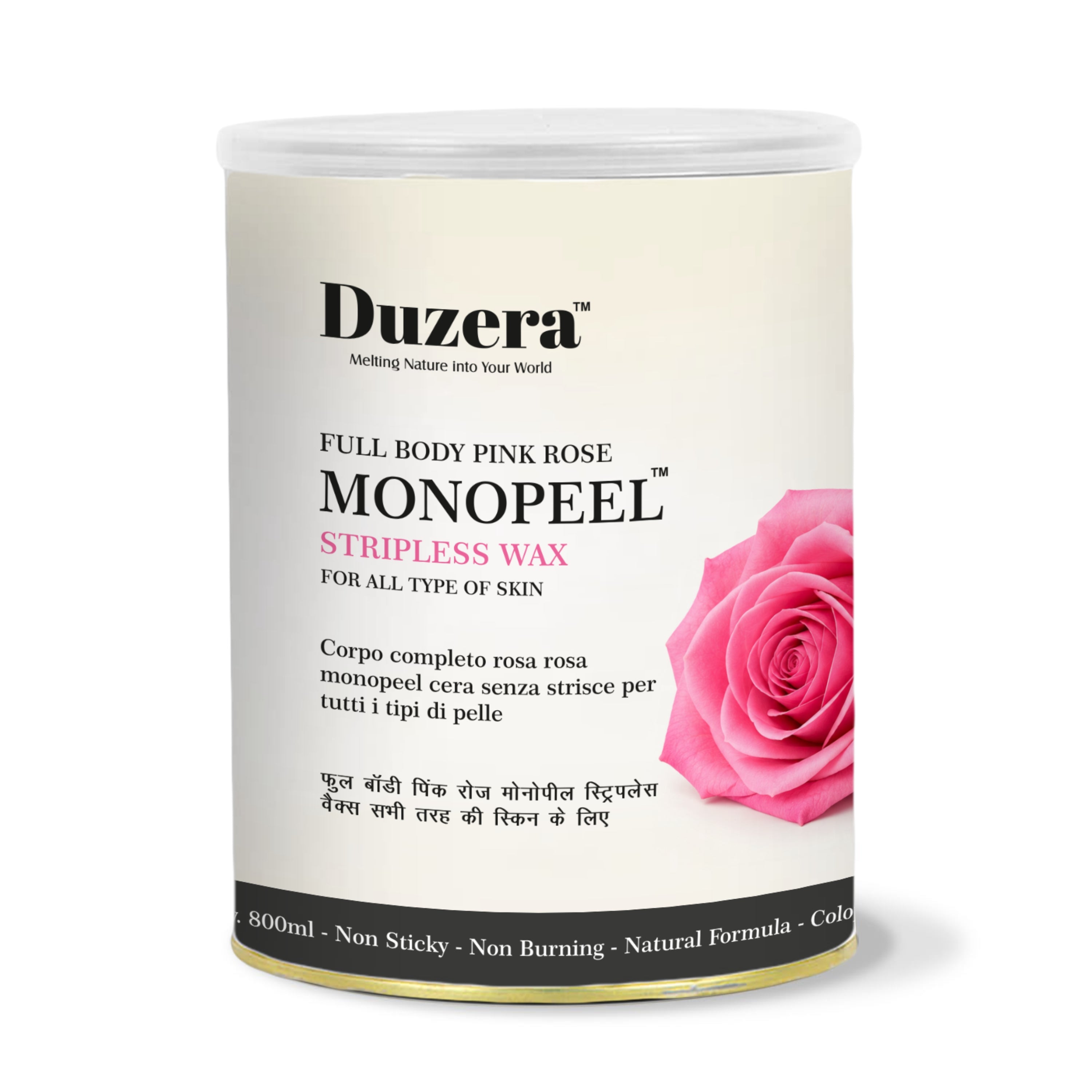 Monopeel Pink Rose Full Body Wax For All Skin - 800ml
