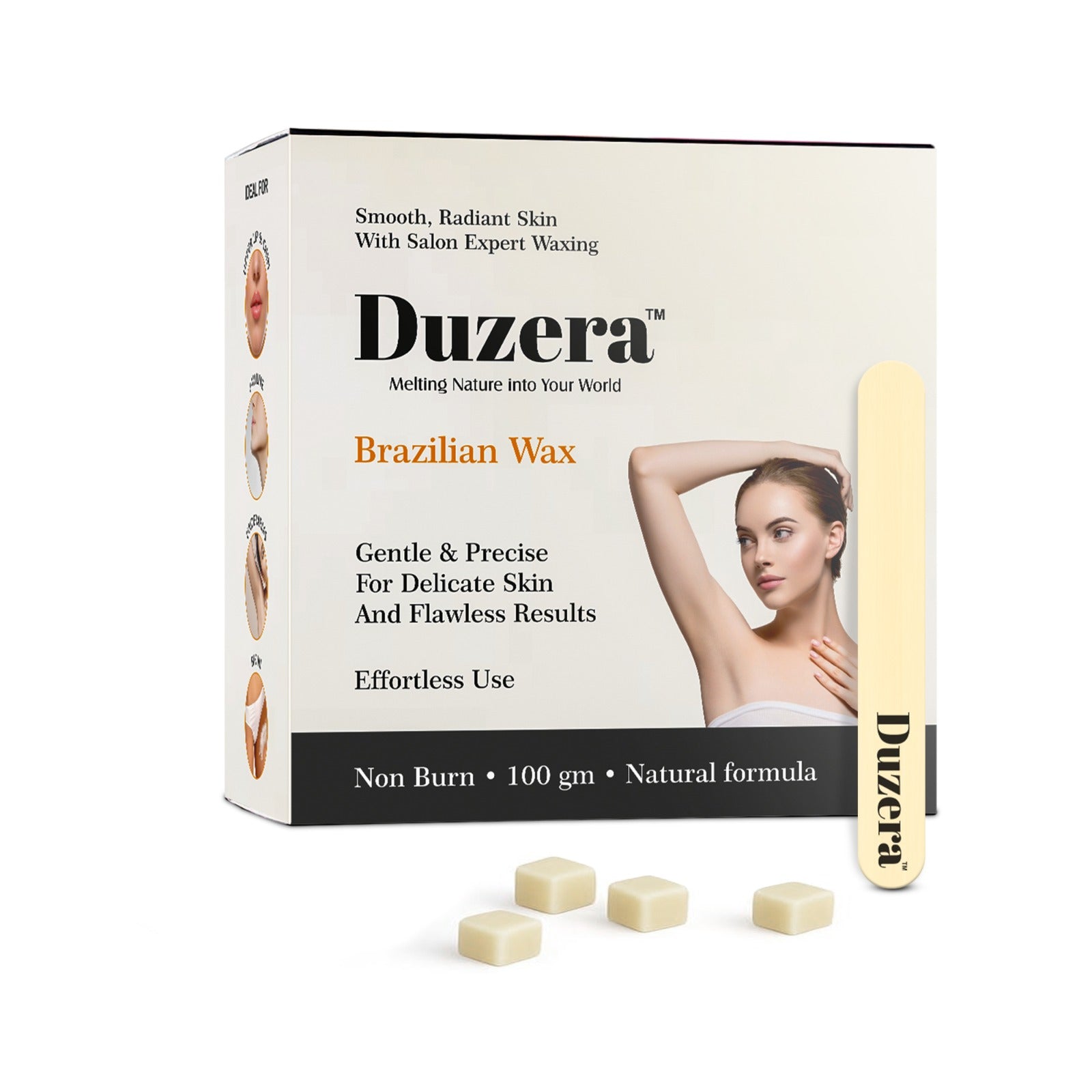 White Chocolate Brazilian Wax For Sensitive Skin - 100g (Without Bowl)