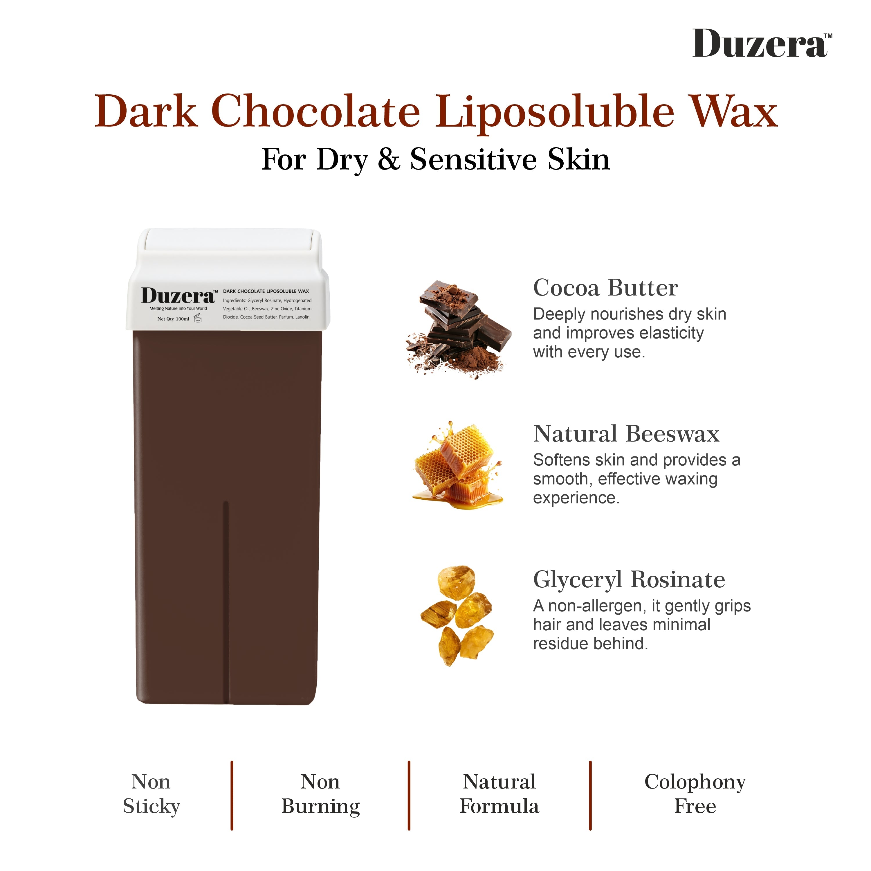 Dark Chocolate Roll on wax - 100ml