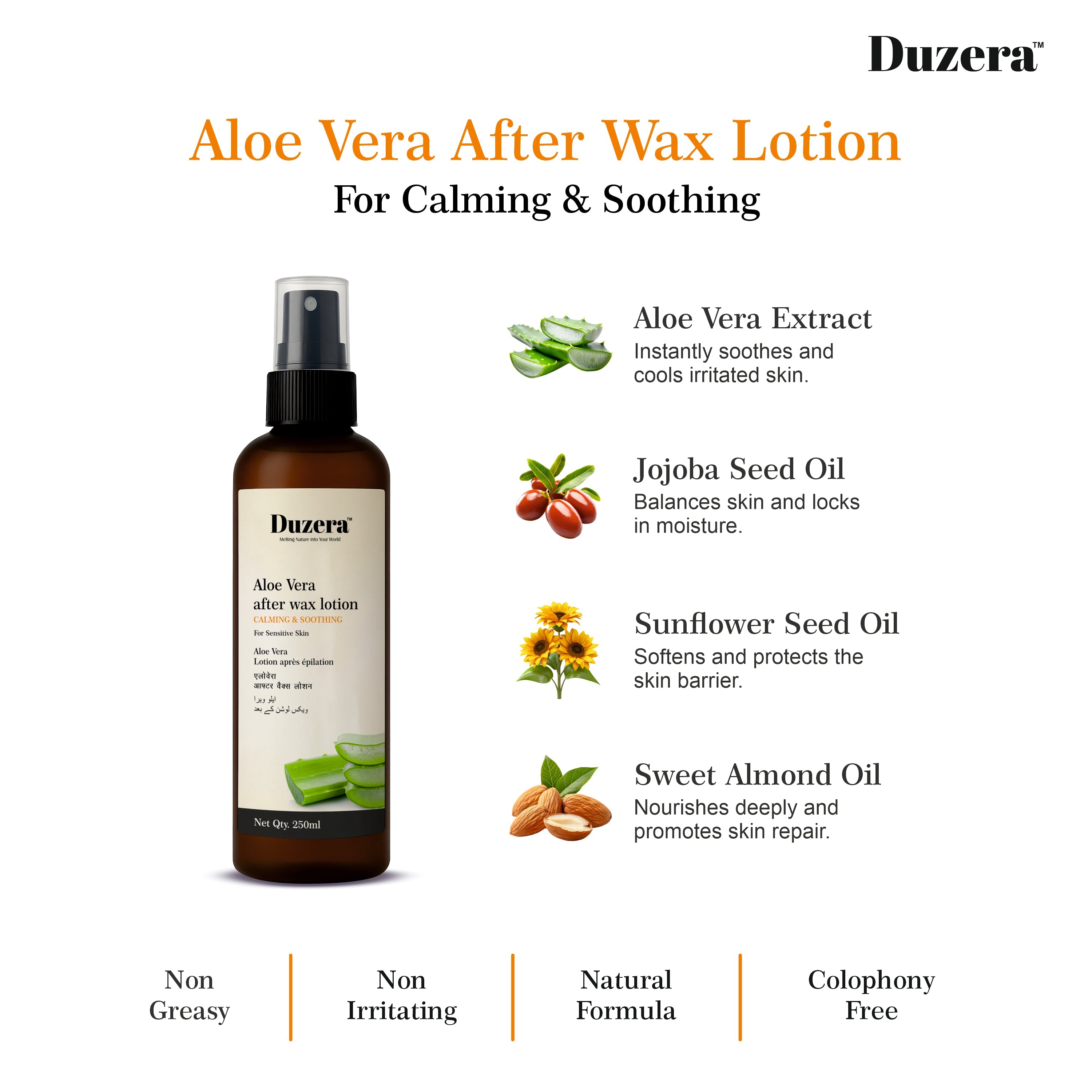 After Wax Lotion For No Skin Burn - 250ml