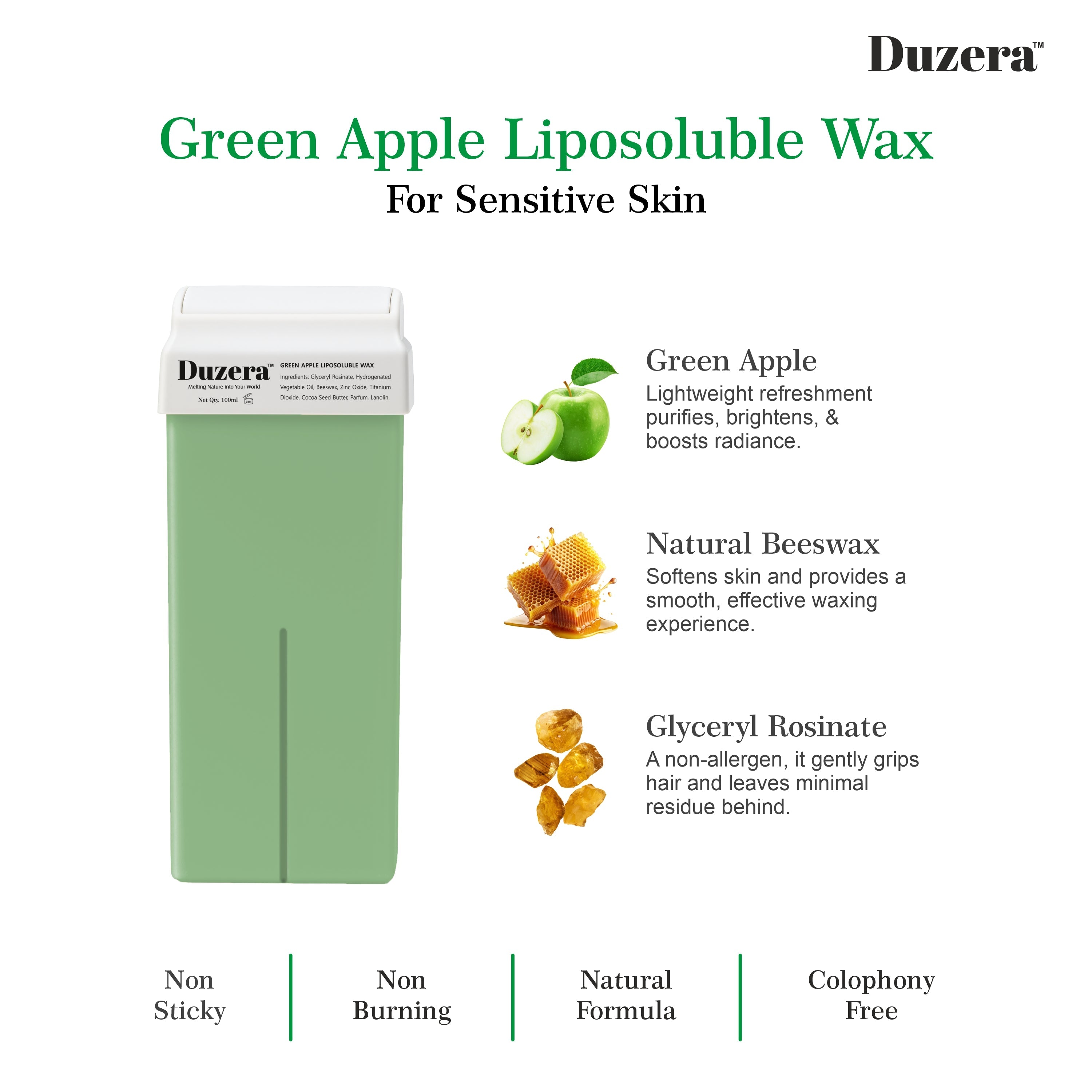 Green Apple Roll on wax - 100ml