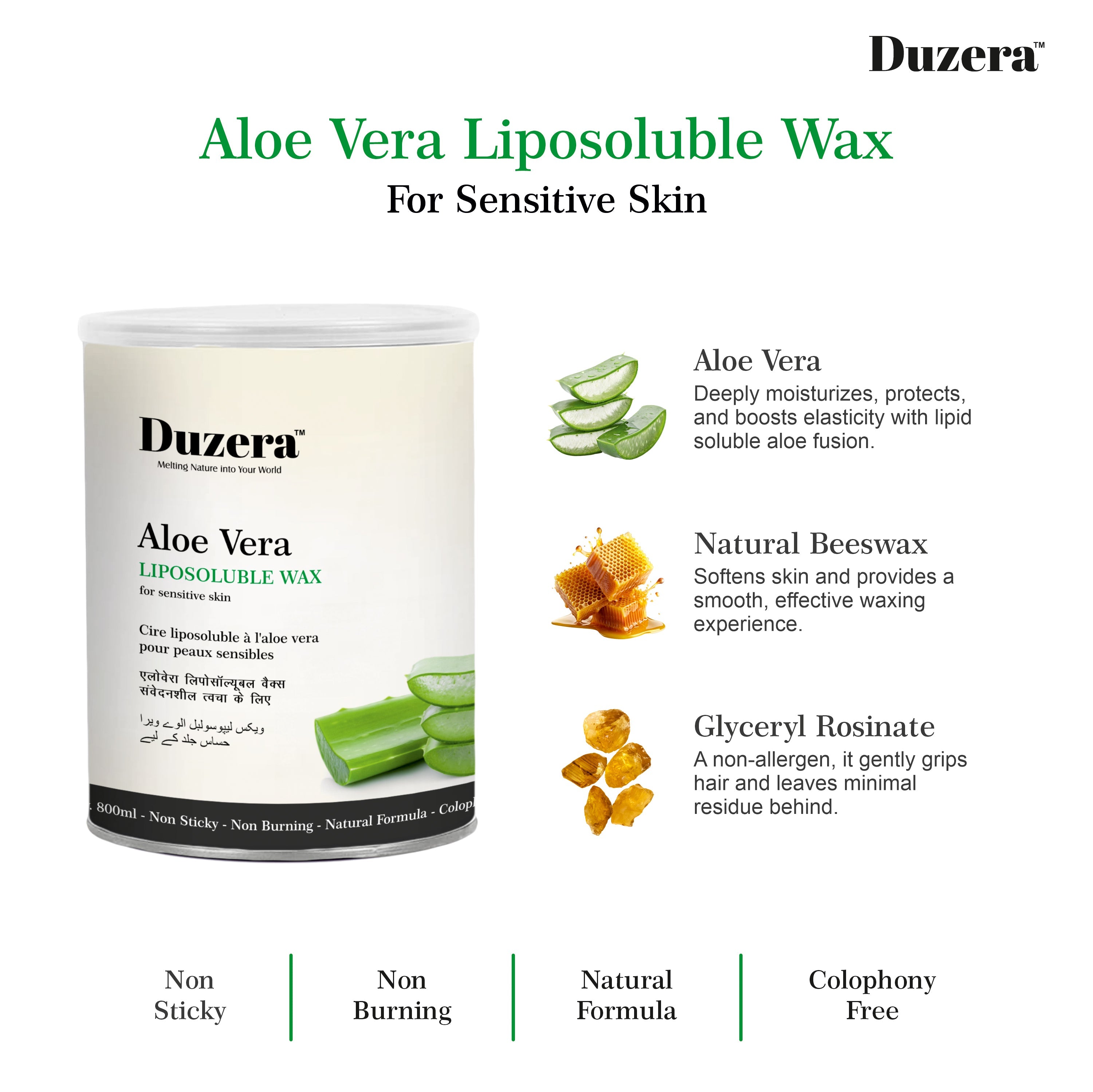 Aloevera Liposoluble Wax For Smooth Skin - 800ml