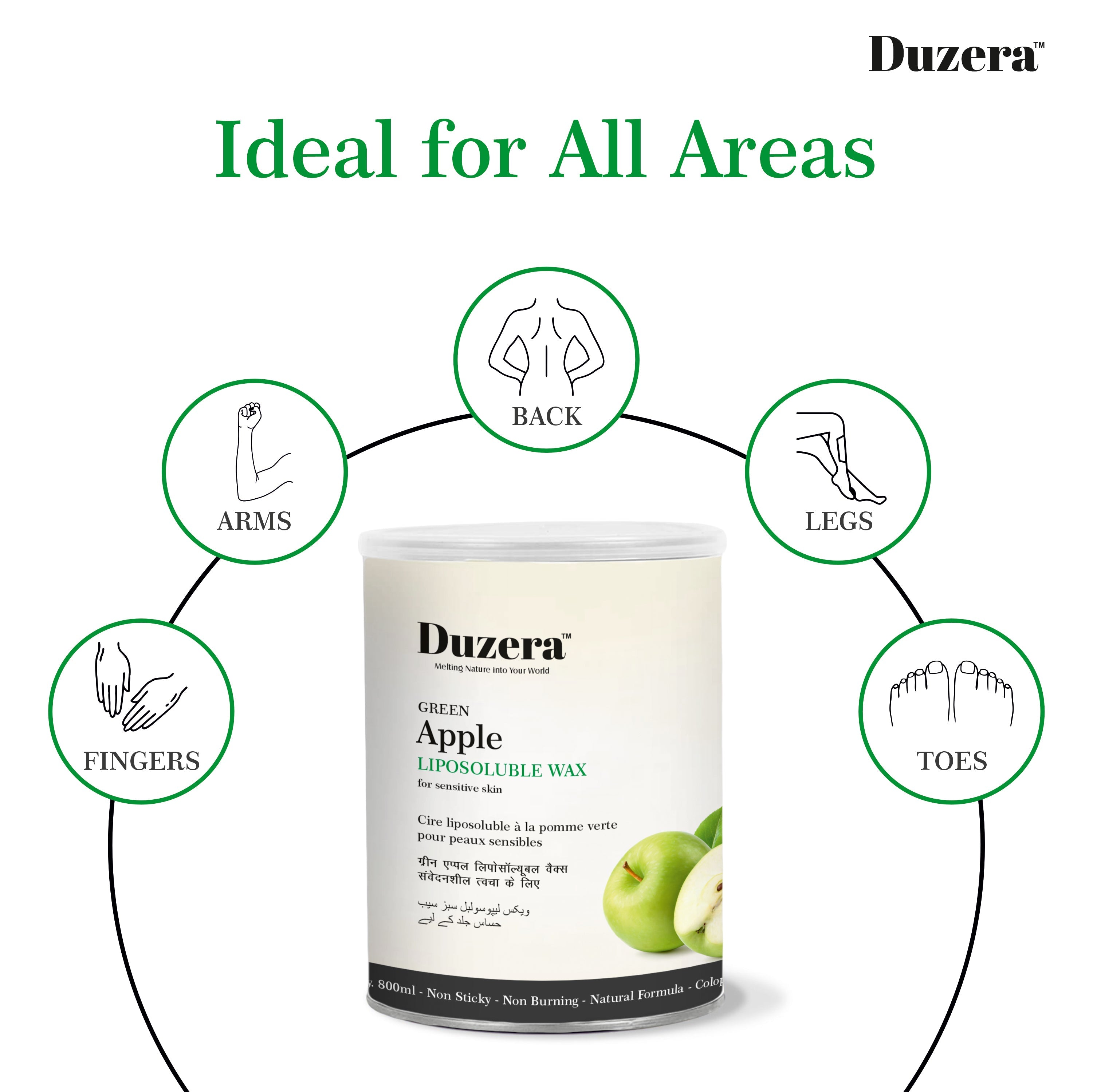 Green Apple Liposoluble Wax For Smooth Skin - 800ml
