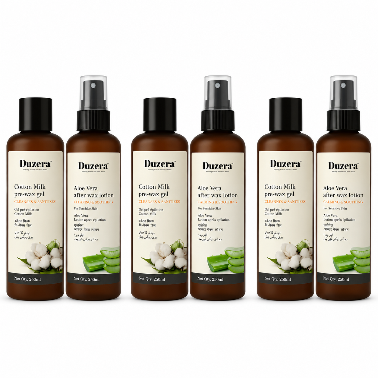 Duzera Pre Wax Gel & After Wax Lotion Combo