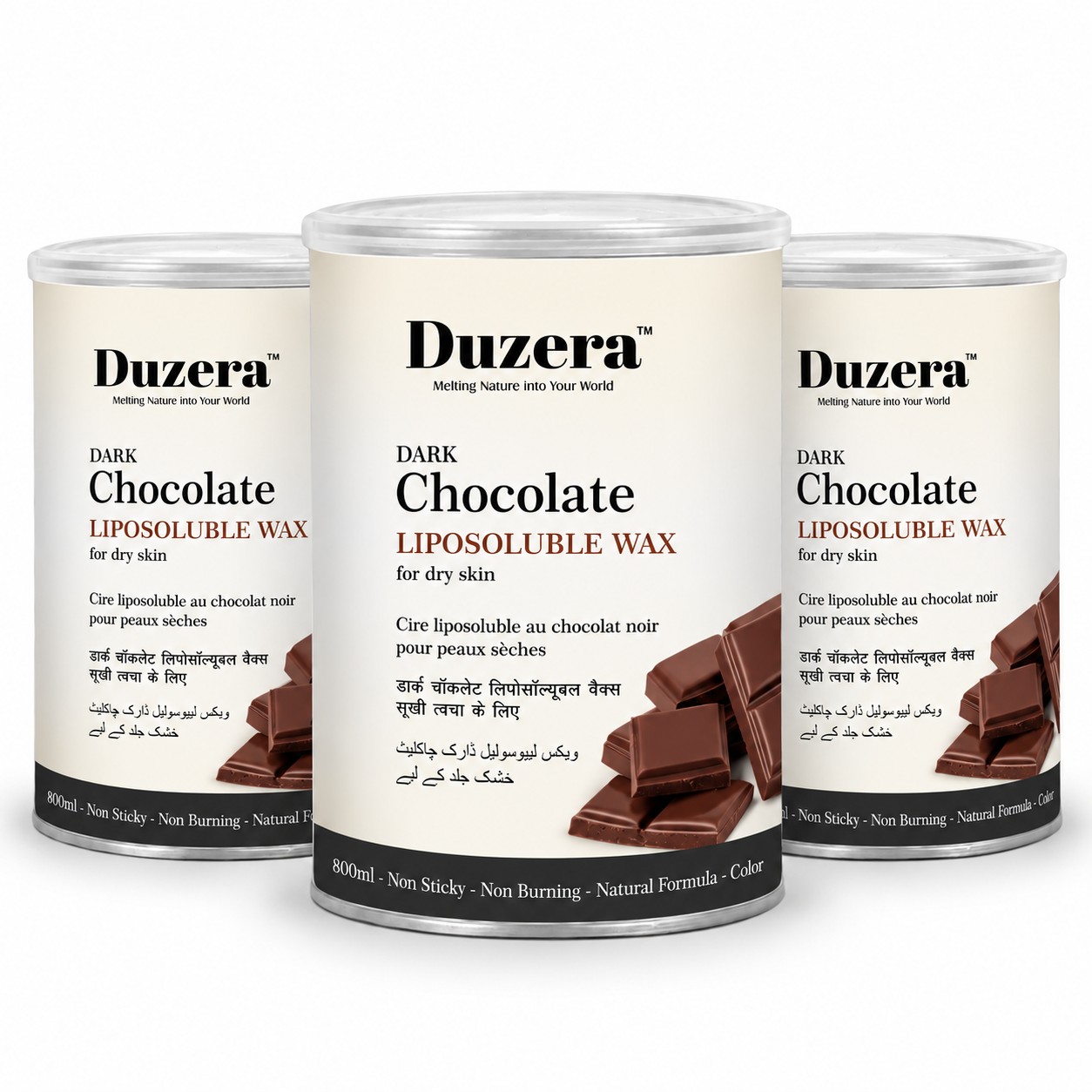 Dark Chocolate Liposoluble Wax for Soft Skin - 800ml