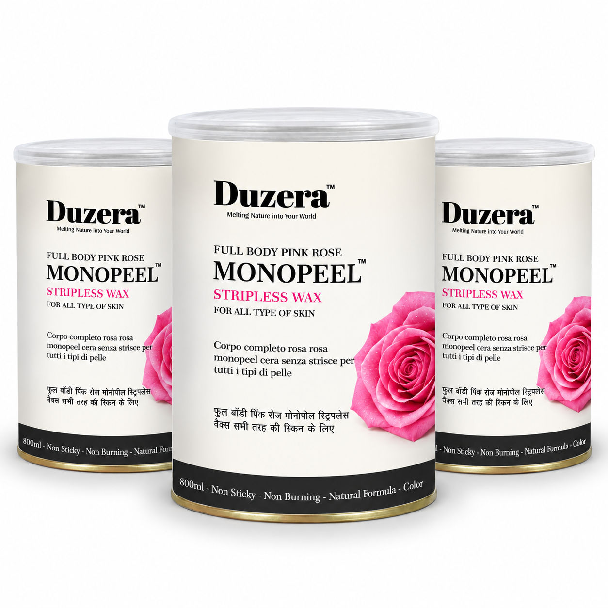Monopeel Pink Rose Full Body Wax For All Skin - 800ml