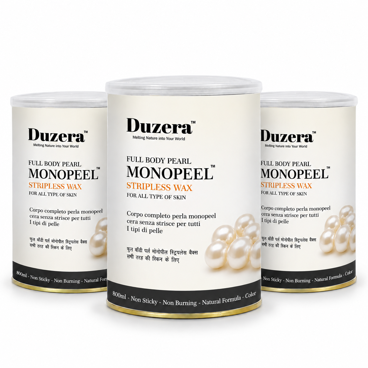 Monopeel Pearl Full Body Wax For All Skin - 800ml