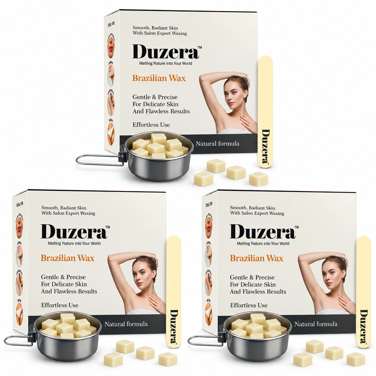 White Chocolate Brazilian Wax For Sensitive Skin - 100g (With Bowl)