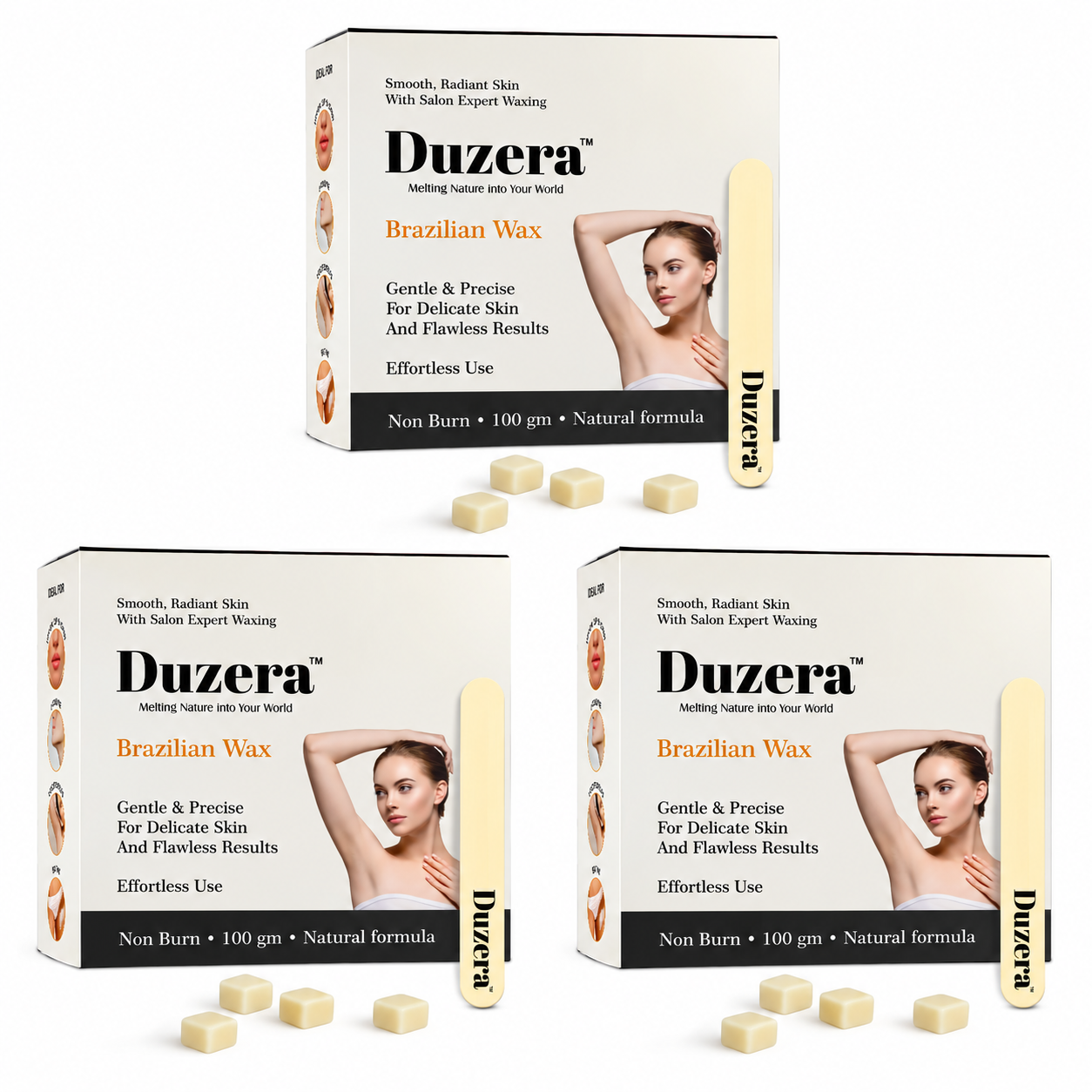 White Chocolate Brazilian Wax For Sensitive Skin - 100g (Without Bowl)
